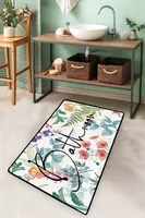 Mijolnir, Green In Flower, Badematte, Mehrfarbig, 100% POLYESTER, 70 x 120 cm