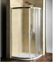 Duschkabine Viertelkreis 900x900x1900mm, BRICK Glas inklusive Duschwanne