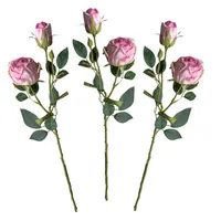 Künstliche Rosen 3er Set Rosa 55 cm – Premium Seidenblumen, 2 Rosen + 1 Knospe je Zweig, realistische Kunstblumen Deko für Hochzeit, Tischdeko Künstliche Rosen 3er Set Rosa 55 cm – Premium Seidenblumen, 2 Rosen + 1 Knospe je Zweig, realistische Kunstblumen Deko für Hochzeit, Tischdeko