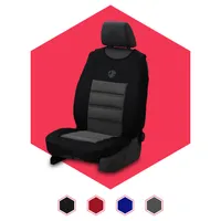 PREMIUM Kunstleder Sitzbezug Auto Bezug Sitz Schwarz-Grau für viele  Fahrzeuge