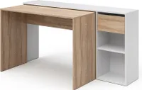 Vicco Schreibtisch Ben, 145 x 46.4 cm, Weiß/Sonoma