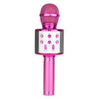 Bluetooth Karaoke Mikrofon Tragbares Handmikrofon für Kinder und Erwachsene (Rosa)