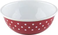 Riess Küchenschüssel Salat Müsli Ø16cm Emaille Country Pünktchen rot