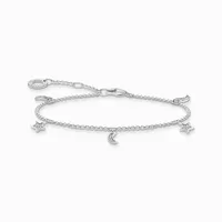 Armband, Stern Und Mond, Silber