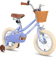 HILAND Joystar 12 Zoll Kinderfahrrad Mädchen mit Stützrädern & Korb, Lila