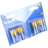 Varta Batterien 1,5 V Longlife C Alkaline Batterie (4 Stück)