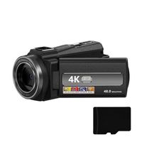 INF Camcorder 4K Ultra HD 60FPS / 48MP COMOS Sensor / 16x Zoom / IR-Nachtsicht / Fernbedienung / Zeitrafferaufnahmen/32-GB-Karte