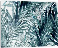DEQORI Küchenrückwand Glas 80x60 cm 'Palmenflüstern' Spritzschutz Bad Rückwand Küche