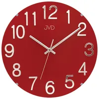 JVD HT98.4 Wanduhr Quarz analog rot