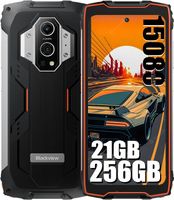 Blackview BV9300 (verze s dálkoměrem) Outdoorový mobilní telefon bez smlouvy, Helio G99 6nm 21GB RAM/256GB/1TB s možností rozšíření, 15080mAh 33W, 120Hz 6,7" FHD+ 2,3K displej, 50MP+32MP Outdoorový smartphone, oranžový