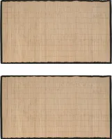 2x Bambusmatte 60 x 90 cm Rutschfest Bambus Bad Küche Flur Läufer Teppich Vorleger Küchenteppich Badteppich Fußmatte