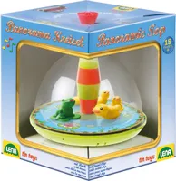 LENA Panoramakreisel Entenfamilie und Frosch Musikkreisel