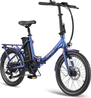 FAFREES F20 Lasting Elektrisches Bike - 250W Motor 36V18.2Ah Batterie 120KM Reichweite - Blau Lila