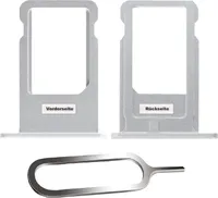 iPHONE 6 SIM KARTEN HALTER ADAPTER FACH STECKER TRAY SLOT CARD SIM-PIN SILBER