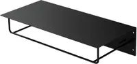 ML-Design nástěnný věšák s háčky, věšák na oblečení a klobouky, 60x30x15 cm, černý, kovový věšák do předsíně na bundy a kabáty, věšák na kabáty