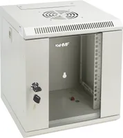 HMF 63306-07 Serverschrank 10 Zoll, 6 HE, Netzwerkschrank, 31,2 x 30 x 35 cm, lichtgrau