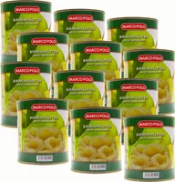 Food-United Birnenhälften halbe Frucht 12 Dosen Füllm 820g ATG 460g
