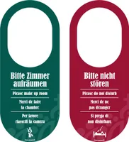 Türschild "Bitte nicht stören!", doppelseitig rot und grün bedruckt, 19 x 8 cm