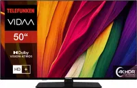 Telefunken Fernseher 50 Zoll Smart TV VIDAA (4K UHD, HDR Dolby Vision, HD+ 6 Monate, Triple-Tuner)