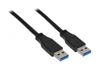 USB 3.0 SuperSpeed Kabel, Schwarz, 0.5 m