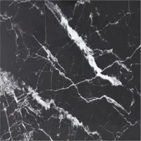 Tischplatte Schwarz 70x70 cm 6 mm Hartglas in Marmoroptik - Tischplatten 322272