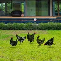 Evila Originals, Chickens- MDS1101, Schwarz, Dekofiguren, 100% Metall (Dicke: 1