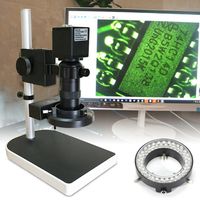 16MP 1080P HD Elektronický digitální průmyslový laboratorní mikroskop Inspekční mikroskop Objektiv digitálního mikroskopu s C-mount objektivem a stojanem