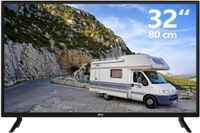 32 Zoll HD TV JTCT32H39321 mit **12-Volt-/230-Volt-Anschluss** und Triple Tuner (DVB-C/-S2/-T2) für Camping und Home inkl. Kfz-Adapter