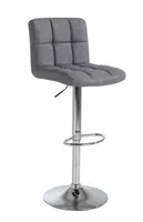 Barhocker - Grau - Webstoffbezug - höhenverstellbar