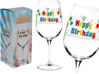 Weinglas, Happy Birthday,