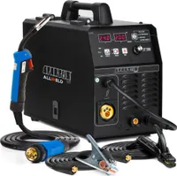 Spartus EasyMIG 200 - 200A 3 in 1 MIG MAG Schweißgerät Schutzgas und Fülldraht mit Synergie und Induktivität - WIG MMA