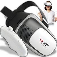 VR Brille Virtual Reality Handy 3.5–6.3 Zoll Smartphone Fernbedienung 360° Headset Android iOS iPhone Samsung Moto Huawei VR-Zubehör Bluetooth Retoo
