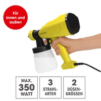 EASYmaxx Farbpistole Farbsprühpistole Farbspritzgerät Lackiergerät 350W Gelb