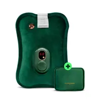Vulpes Goods Elektrische Wärmflasche, Wärmekissen, Drahtlos/aufladbar, Fußwärmer, Rücken, Nacken und Bauchwärmer, Mit Handwärmer, Digitales Display