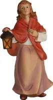 Krippenfigur Magd mit Laterne
