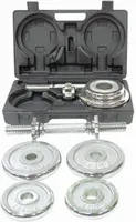 Činkový set v kufru HMS STC-20, chromovaný, 20 kg