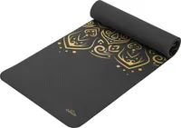 Queenfit Gymnastikmatte 0,5cm - 180x61cm - Trainingsmatte für Pilates, Yoga & Fitness - rutschfeste Yogamatte - Schwarz