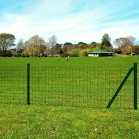 vidaXL Eurozaun Stahl 25 x 1,5 m Grün