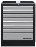 KRAFTWERK 3964-14, Czarny, Stal nierdzewna, 8 pół., Wolnostojące, Uniwersalne, 680 mm, 458 mm
