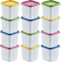 12 x Hochwertige Gefrierdosen mit Deckel 380 ml Tiefkühldosen Gefrierbox Tiefkühlbox Vorratsdosen luftdicht