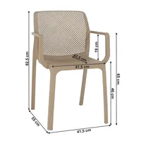 Kondela Zahradní židle Frenia - šedohnědá (taupe)