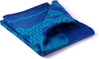 PHLOX Strandtuch 90 x160 cm Badetuch Strandlaken Handtuch Velours - 100% Baumwolle - 580 gram - Weich - Summer Blue