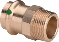 Übergangsstück SANPRESS 22 mm Rohr x 1" AG aus Rotguss Siliziumbronze