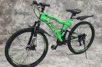 24 Zoll Albatros Mountainbike Vollgefedert mit 21-Gang Kettenschaltung Shimano  2459 Grün AB 135 CM KÖRPERGRÖSSE