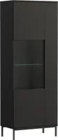 Vitrine Standvitrine Vitrinenschrank QUERTY QT07 schwarz