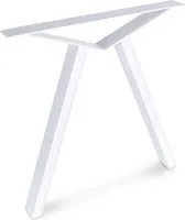 2 x Tischgestell Tischkufen Tischuntergestell Tischbeine X - Gestell 70x72 cm Weiß