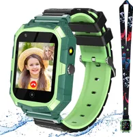 (Cyan) T32 4G Smartwatch für Kinder, Telefonuhr mit Kamera, Anrufannahme, Schrittzähler, SOS, GPS-Smartwatch