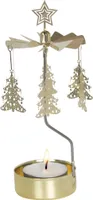 Goldener Weihnachtsbaum Teelichtkarussell - Pluto Design