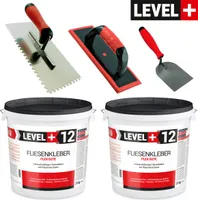 Fliesenkleber 40Kg + Zahnglätter 6mm + Fugbrett + Spachtelkelle 60mm SET 200