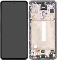 Original AMOLED Display Touchscreen Bildschrim & Rahmen Lila Violett für Samsung Galaxy A52s 5G A528B